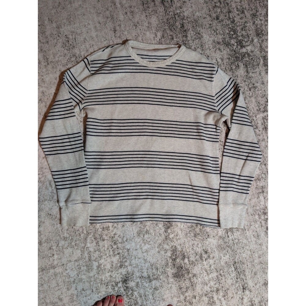 Gap Sweater Gray Striped Pullover Size Small
